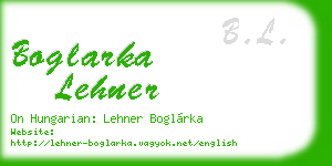 boglarka lehner business card